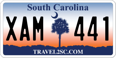 SC license plate XAM441