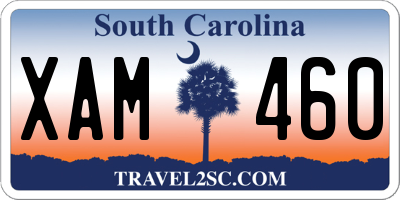 SC license plate XAM460
