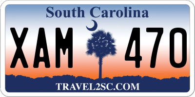 SC license plate XAM470