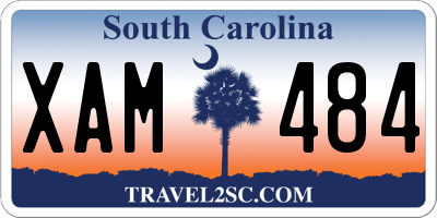 SC license plate XAM484