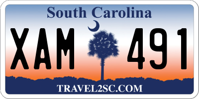 SC license plate XAM491