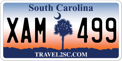 SC license plate XAM499