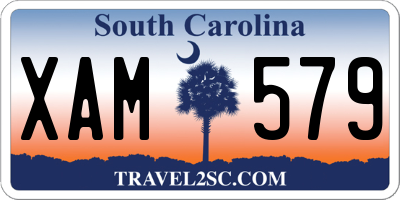 SC license plate XAM579