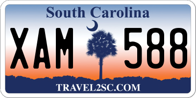 SC license plate XAM588