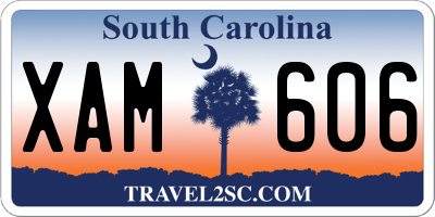 SC license plate XAM606
