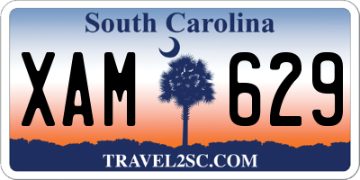 SC license plate XAM629