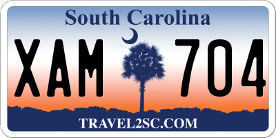 SC license plate XAM704