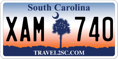 SC license plate XAM740