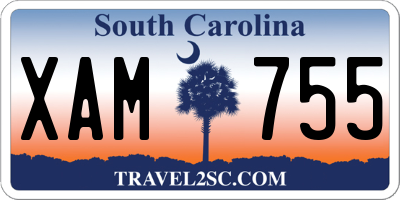 SC license plate XAM755
