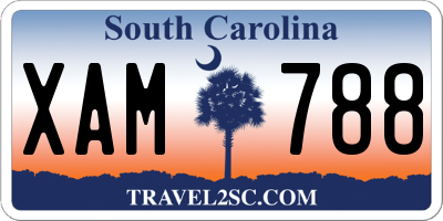 SC license plate XAM788