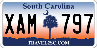 SC license plate XAM797