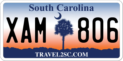 SC license plate XAM806