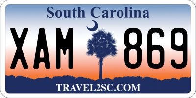 SC license plate XAM869