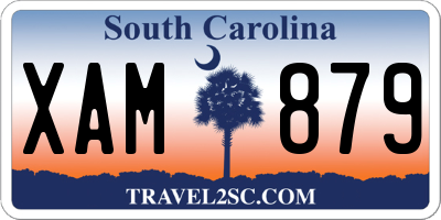 SC license plate XAM879