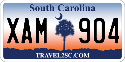 SC license plate XAM904