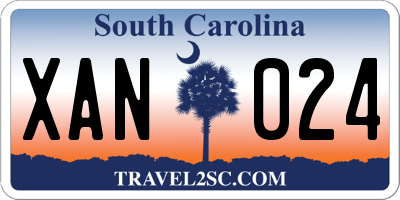 SC license plate XAN024