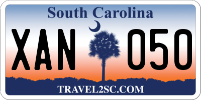 SC license plate XAN050