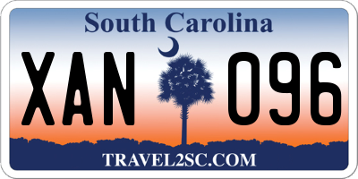 SC license plate XAN096
