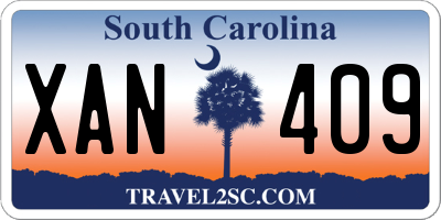 SC license plate XAN409
