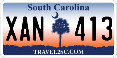 SC license plate XAN413