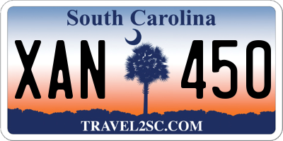 SC license plate XAN450
