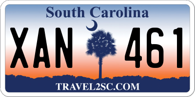 SC license plate XAN461