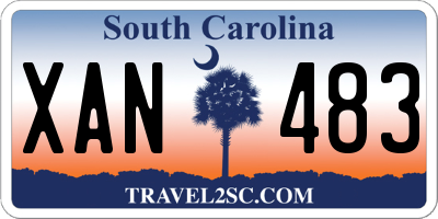 SC license plate XAN483