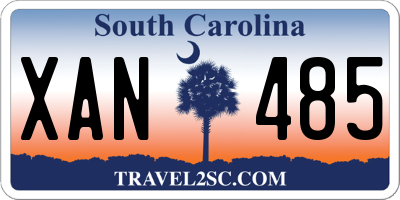 SC license plate XAN485