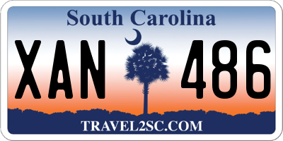 SC license plate XAN486