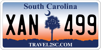 SC license plate XAN499