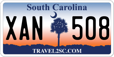 SC license plate XAN508