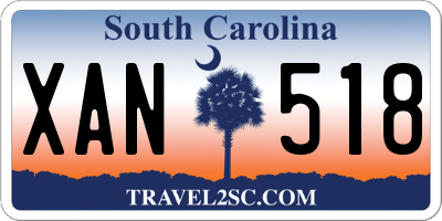 SC license plate XAN518