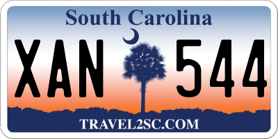 SC license plate XAN544
