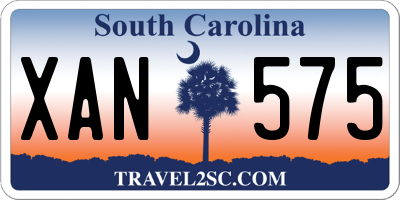 SC license plate XAN575