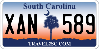 SC license plate XAN589