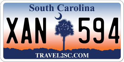 SC license plate XAN594