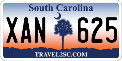 SC license plate XAN625