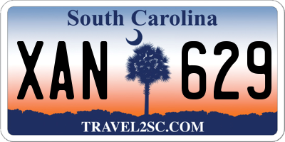 SC license plate XAN629