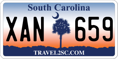 SC license plate XAN659