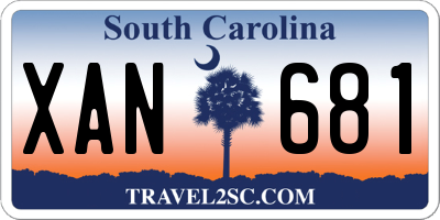SC license plate XAN681
