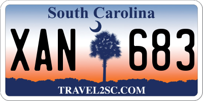 SC license plate XAN683