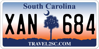 SC license plate XAN684