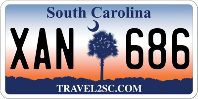 SC license plate XAN686