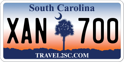 SC license plate XAN700