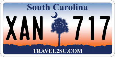 SC license plate XAN717