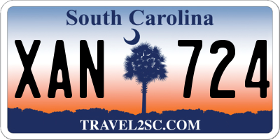SC license plate XAN724