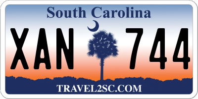 SC license plate XAN744