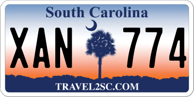 SC license plate XAN774