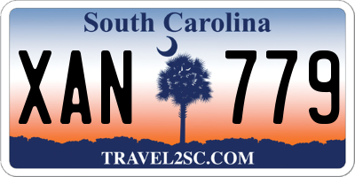 SC license plate XAN779