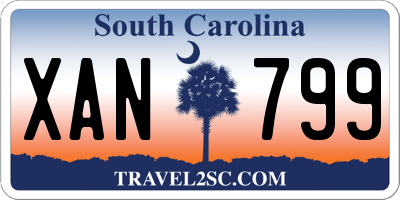 SC license plate XAN799